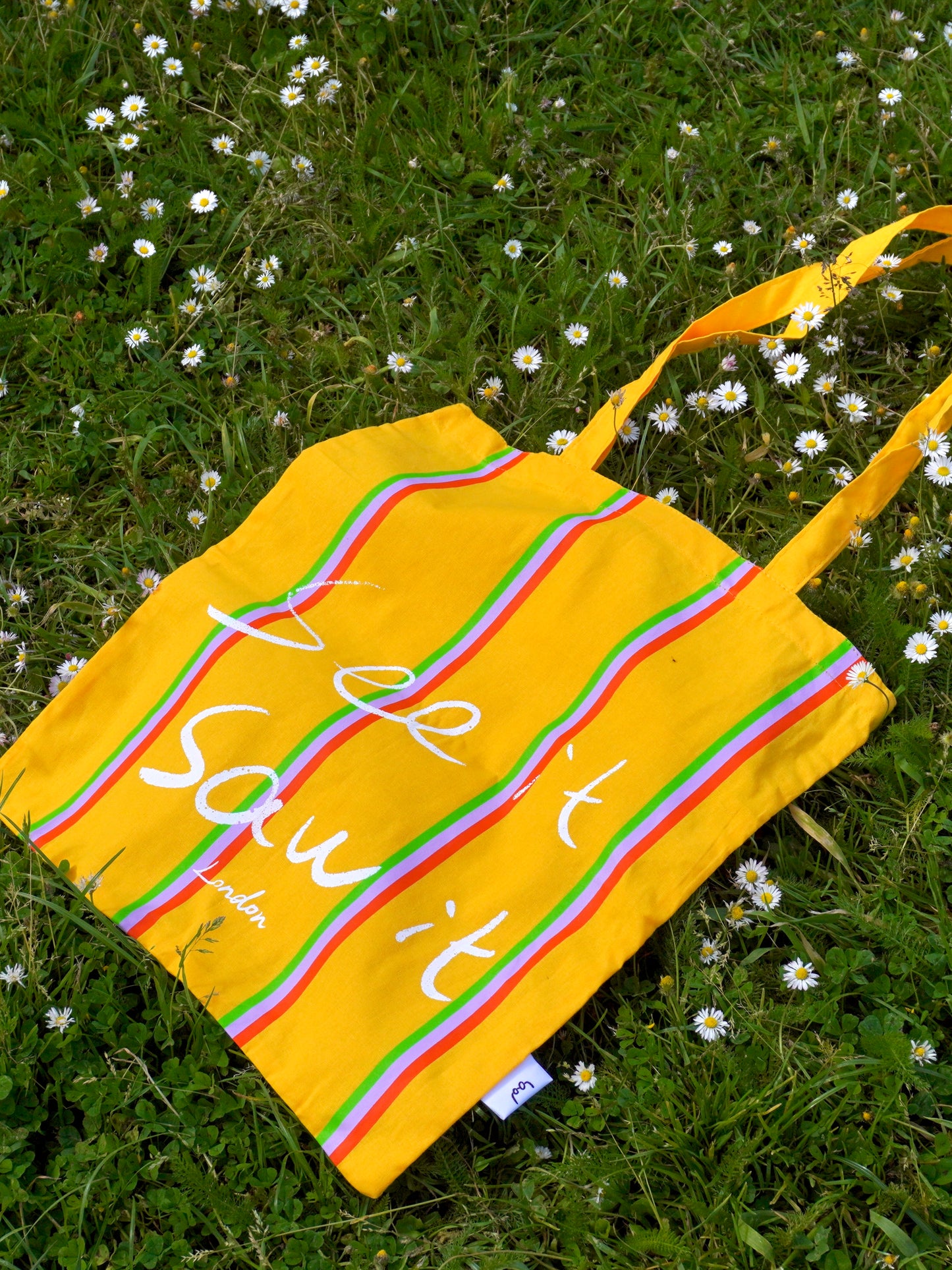 See it Saw it Tote Bag - Menton Yellow