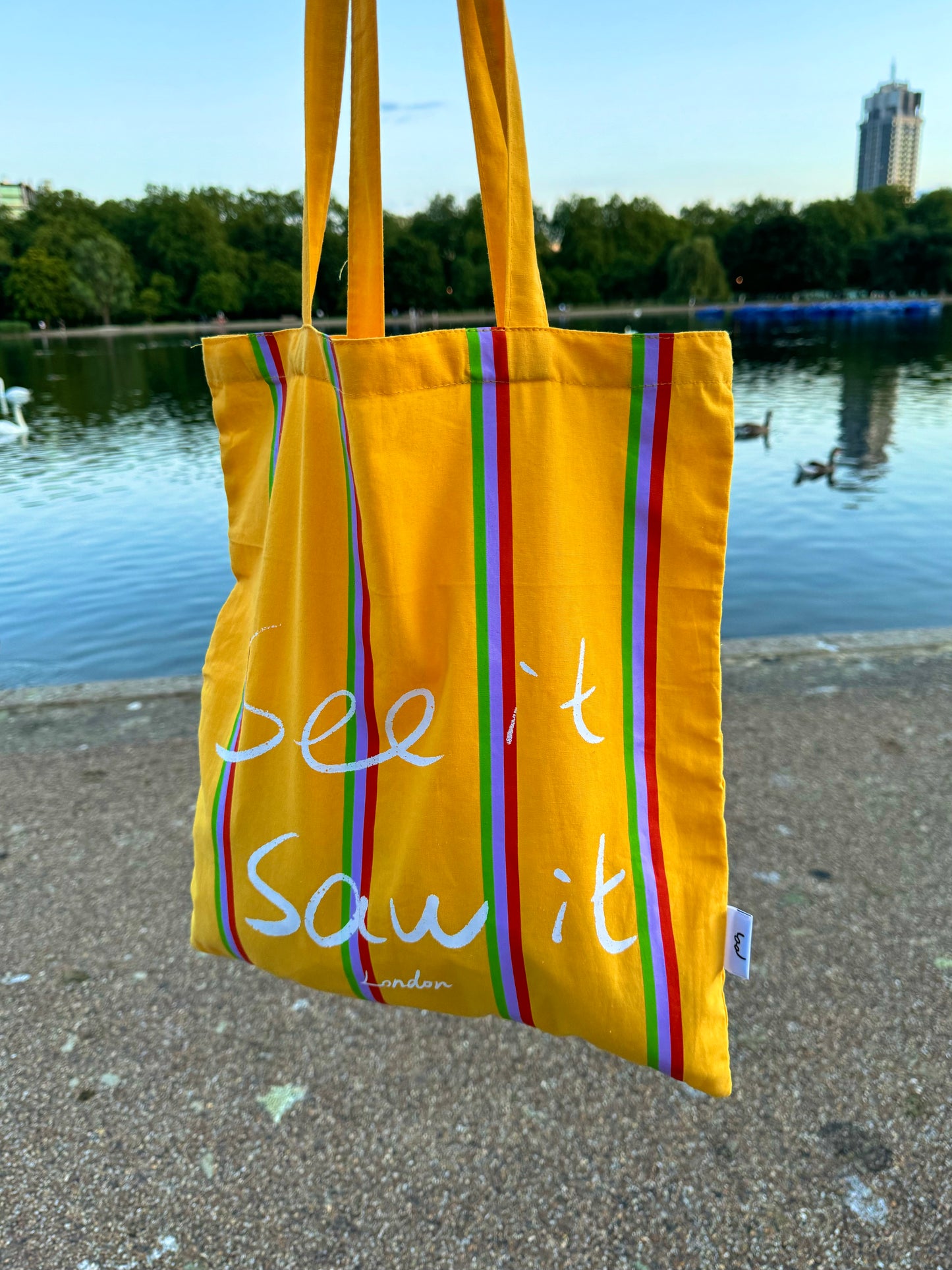 See it Saw it Tote Bag - Menton Yellow