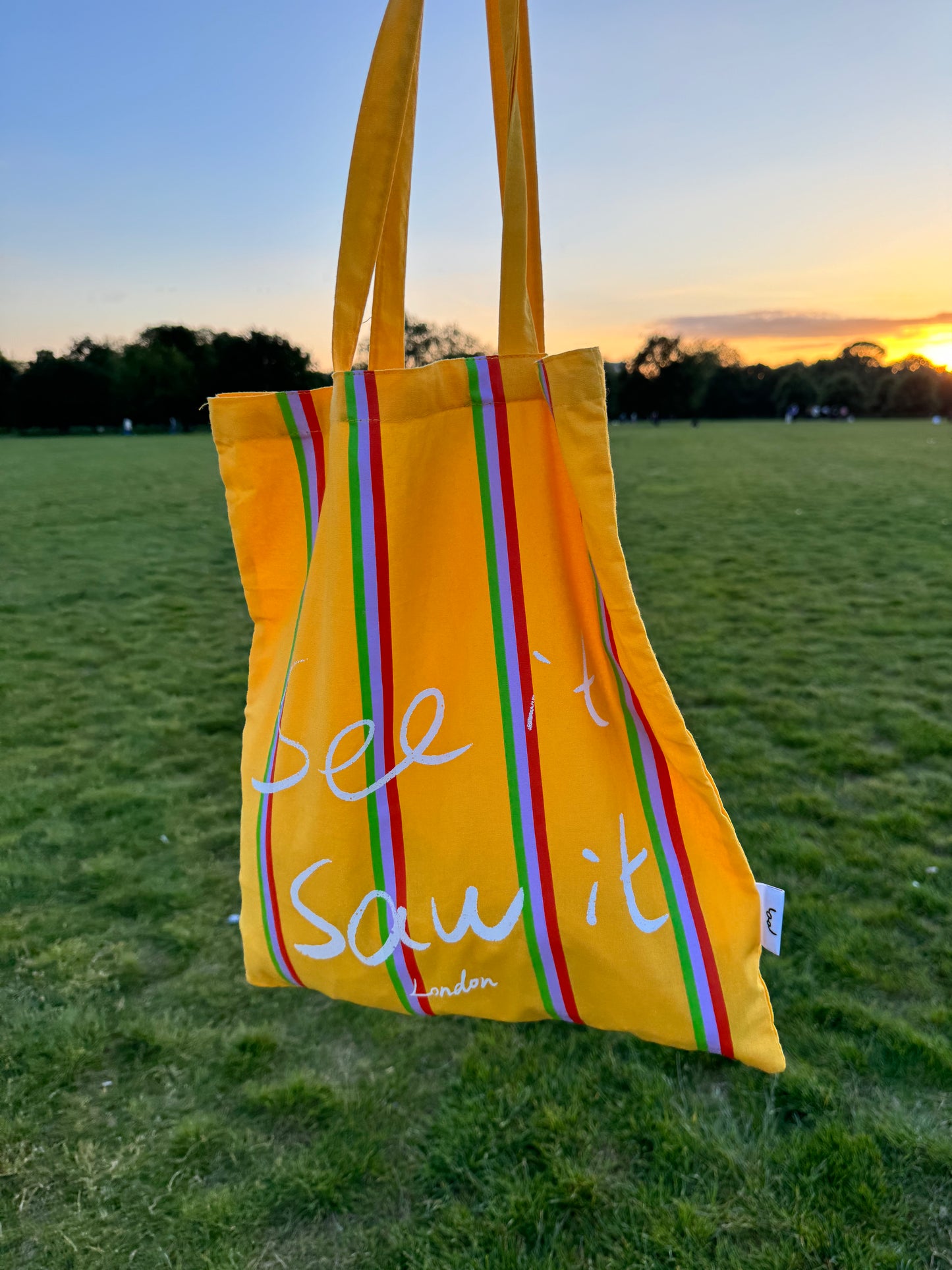 See it Saw it Tote Bag - Menton Yellow