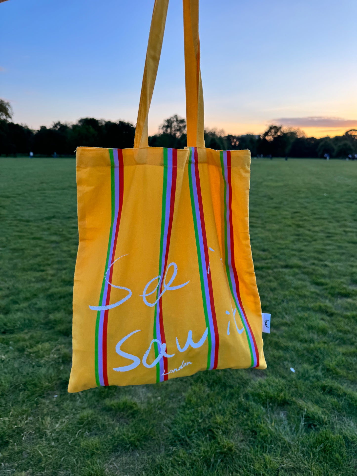 See it Saw it Tote Bag - Menton Yellow