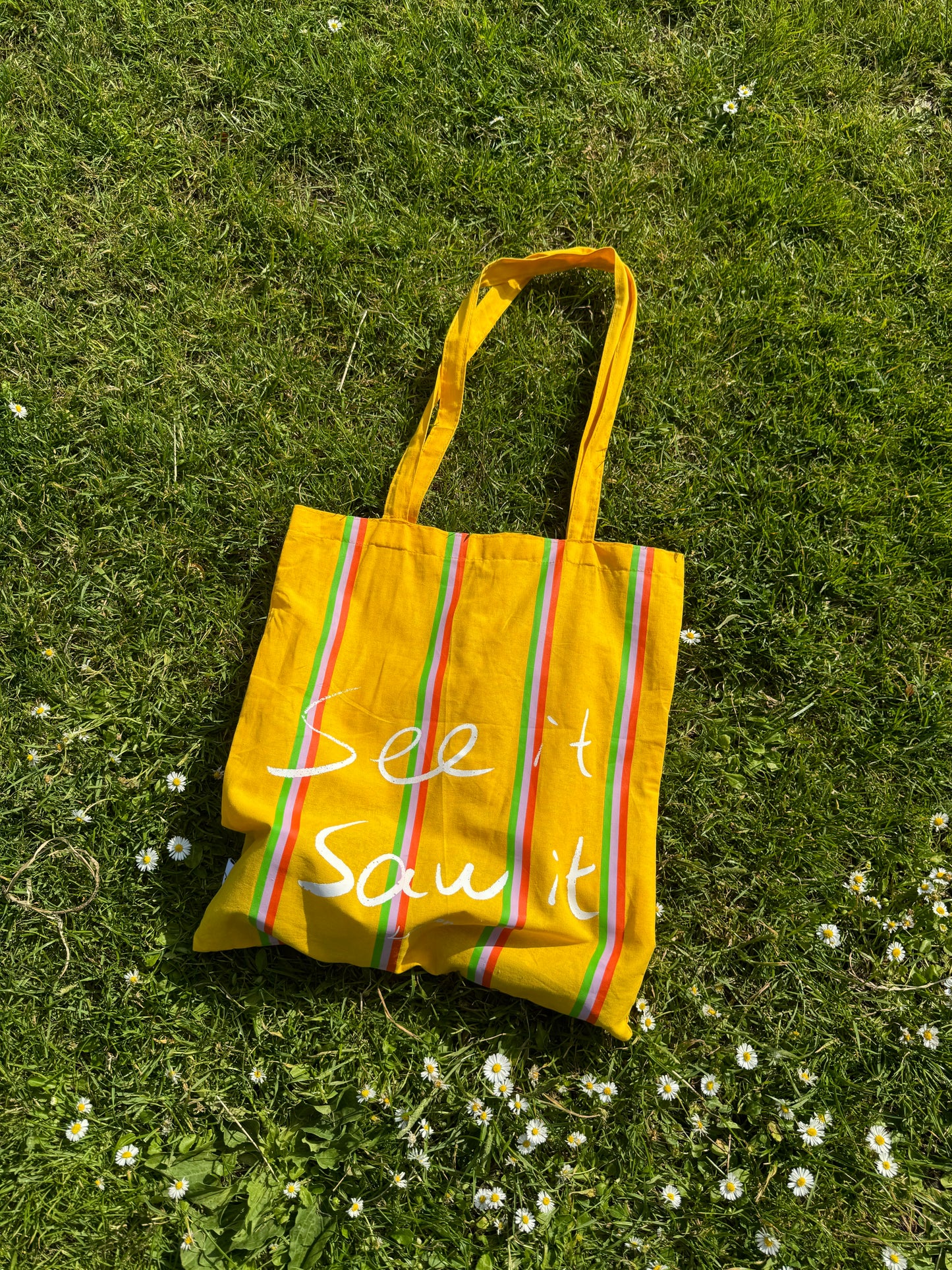 See it Saw it Tote Bag - Menton Yellow