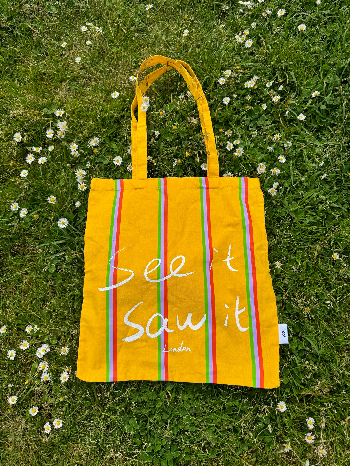 See it Saw it Tote Bag - Menton Yellow